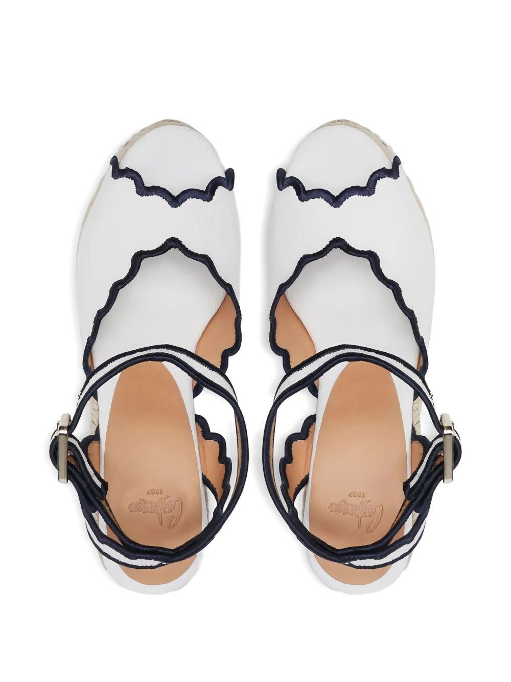 110mm scalloped-edge wedge heeled espadrilles Product Image