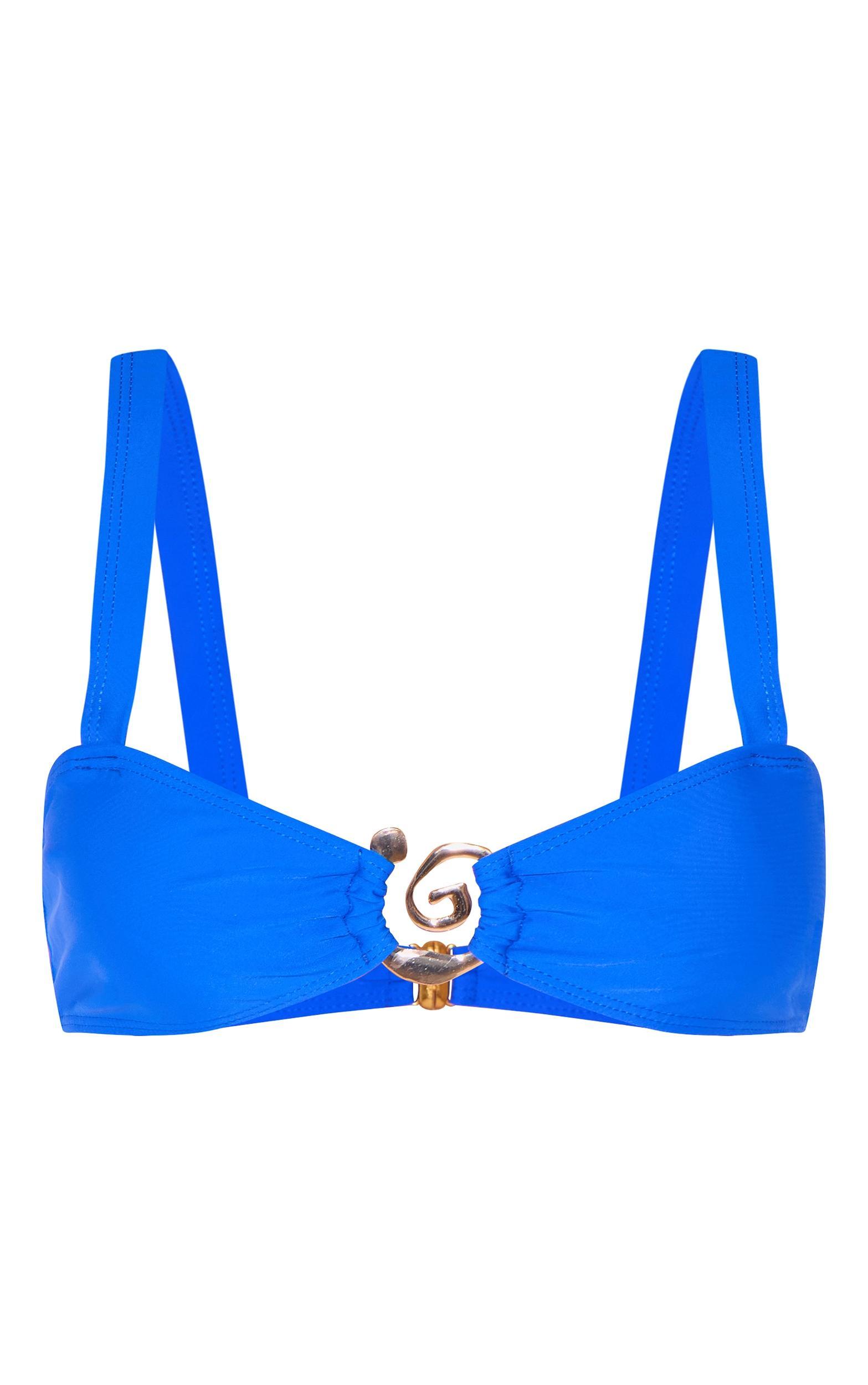 Cobalt Swirl Trim Detail Bikini Top Product Image