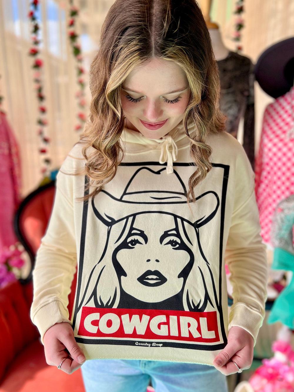 Cowgirl Lightweight Cropped Hoodie Product Image