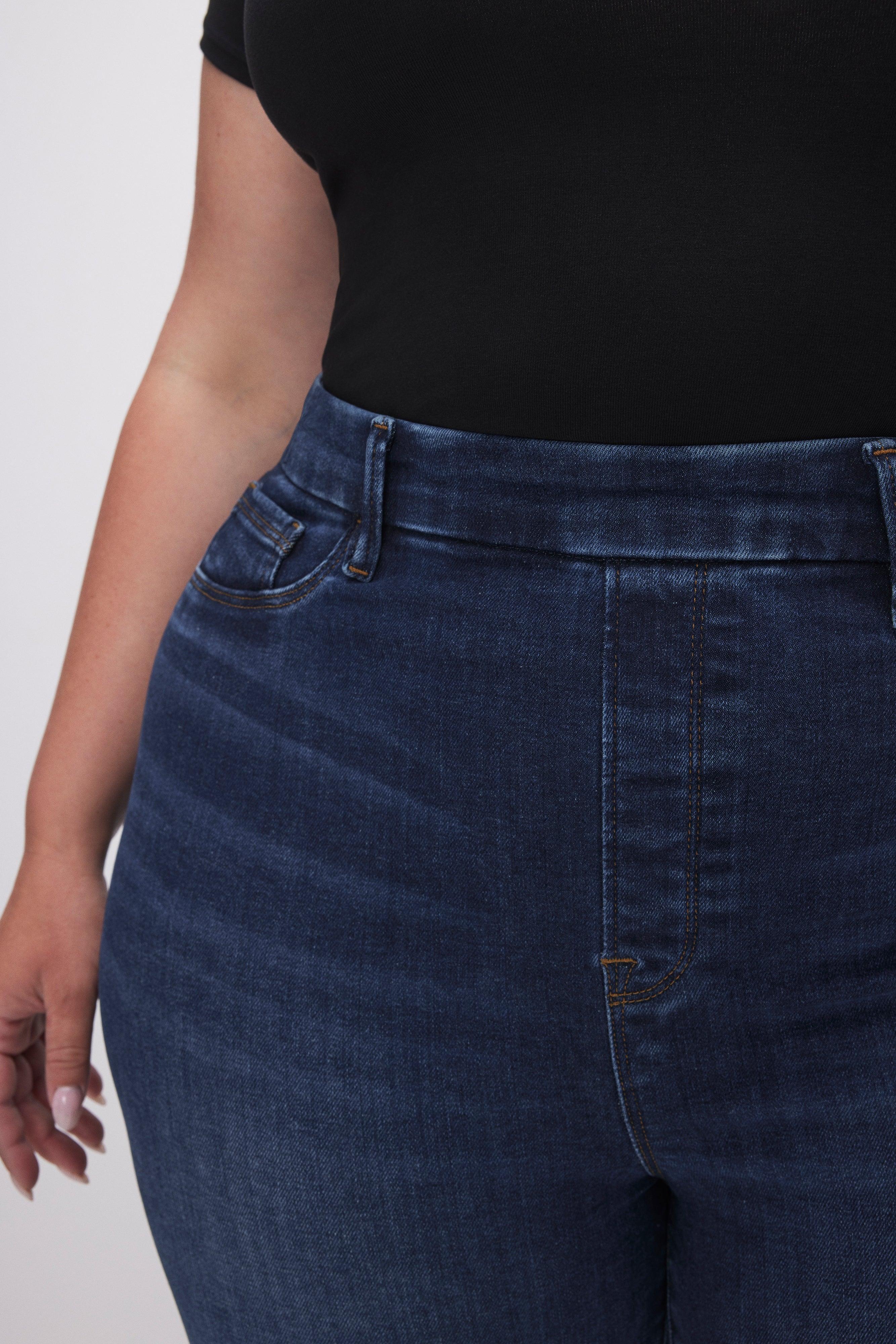 POWER STRETCH PULL-ON STRAIGHT JEANS | INDIGO491 Product Image