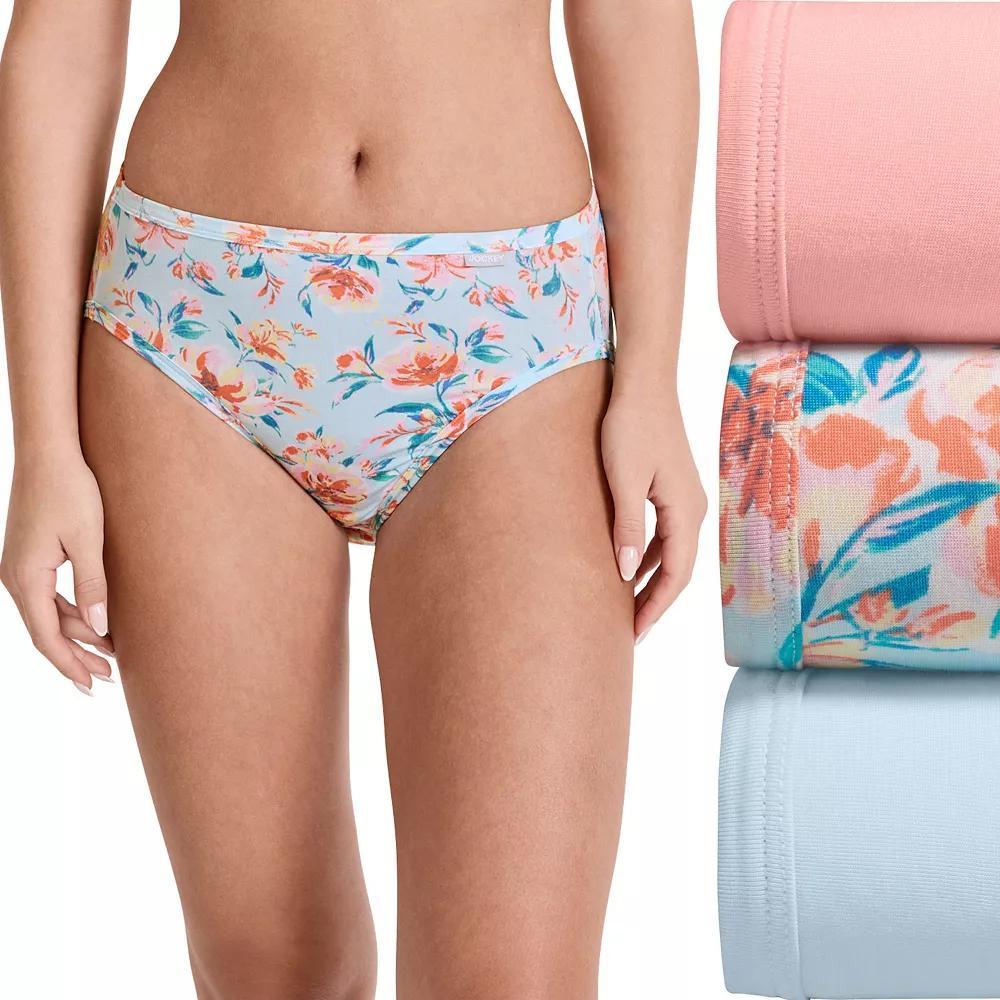 Women's Jockey® 3-pk. Supersoft French Cut Panty Set 2071, Size: 10, Formal Floral Product Image