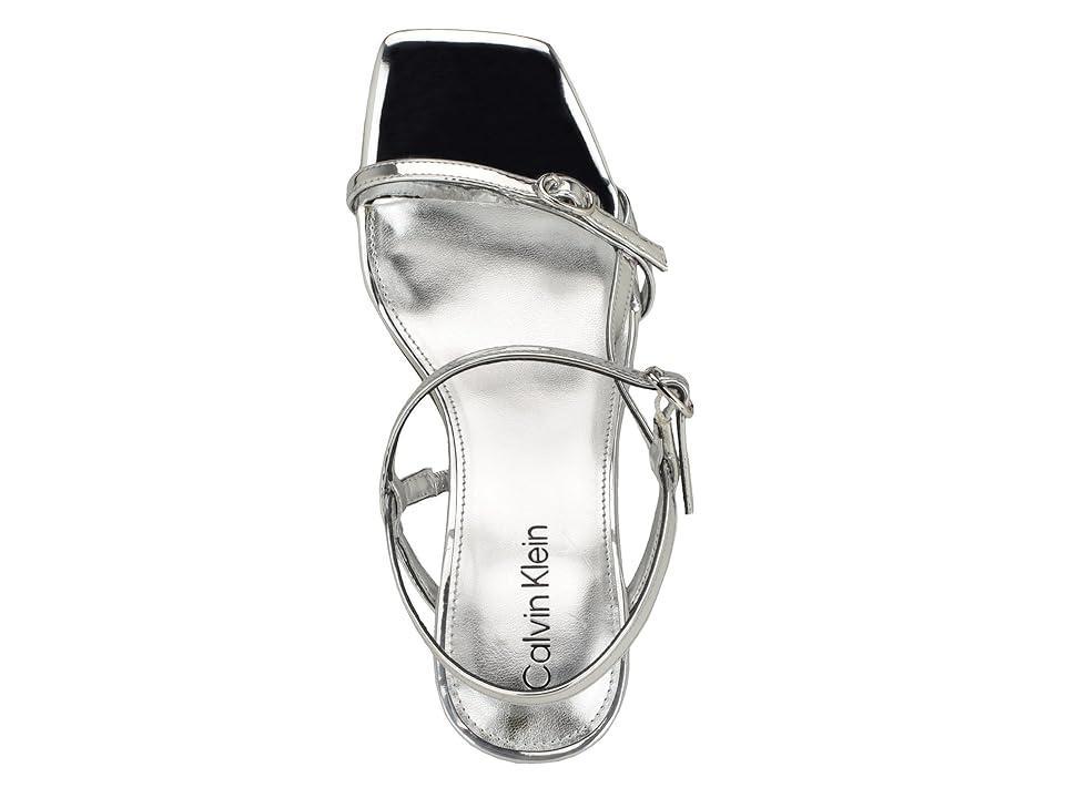 Calvin Klein Linella Mirror Metallic) Women's Sandals Product Image