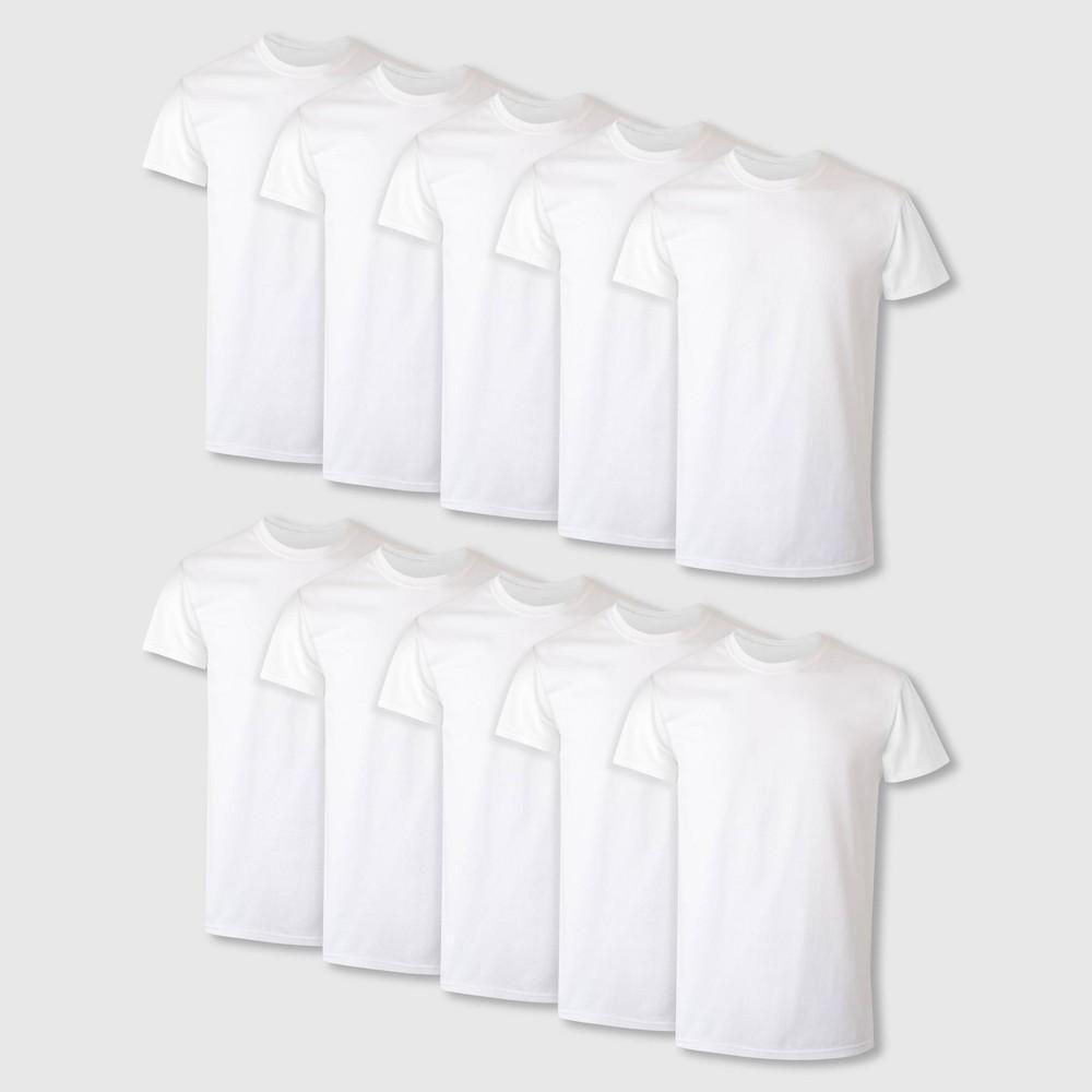 Hanes Mens Cotton Undershirt Super Value Pack, Moisture-Wicking, White, 10-pack XL Product Image