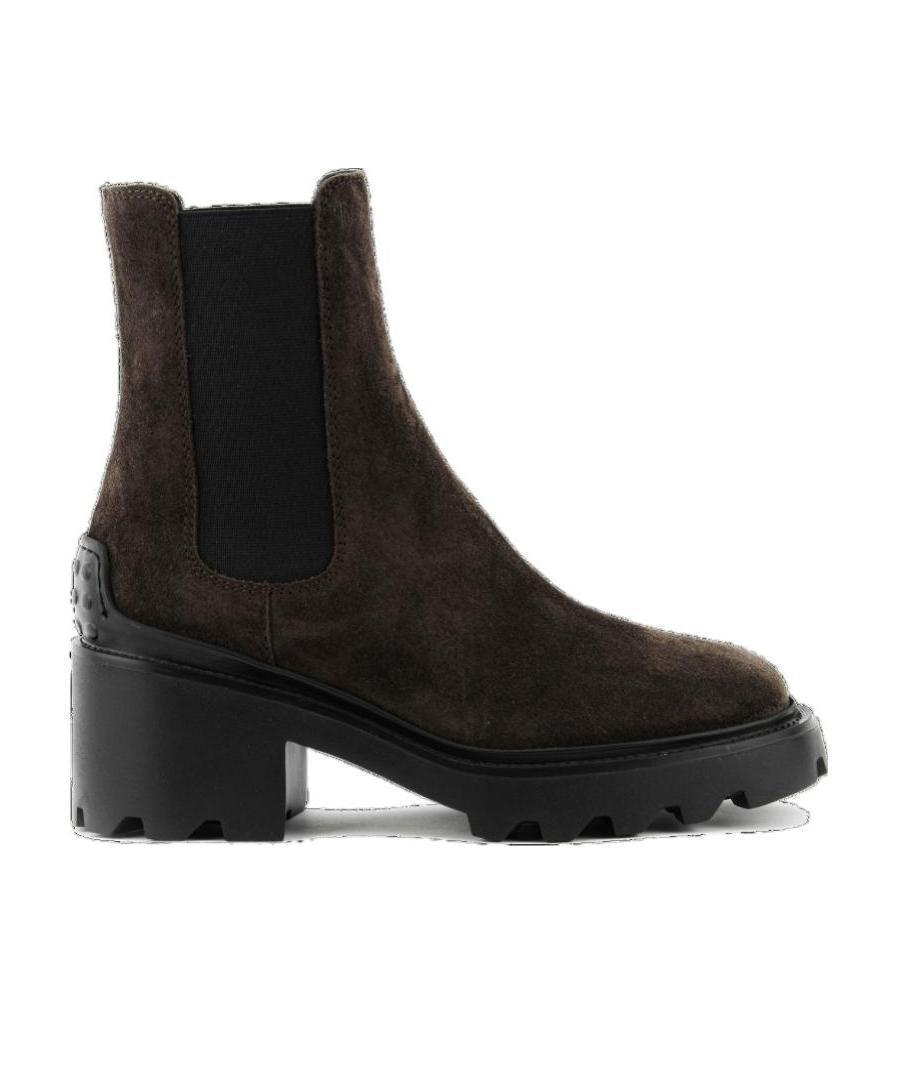 TOD'S Womens Brown Ankle Boots In Dark Brown Product Image