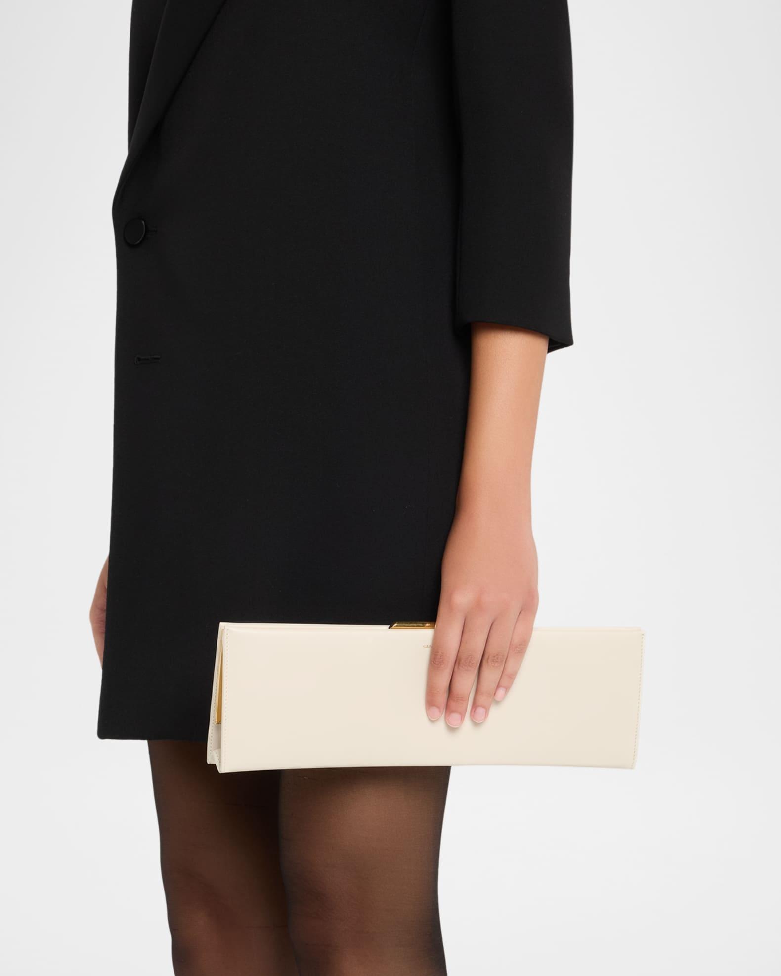 Midnight Large Pochette Clutch Bag in Leather Product Image