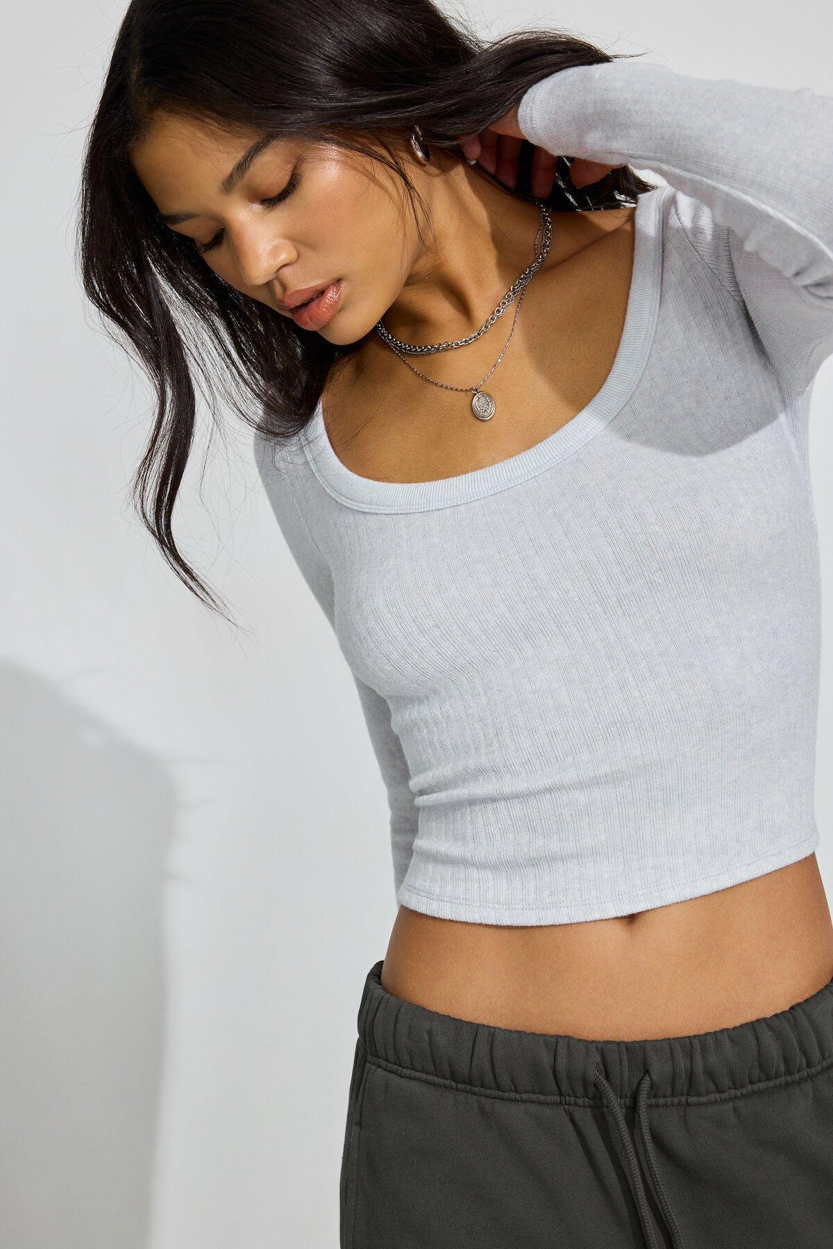 Scoop Neck Knit Top Product Image