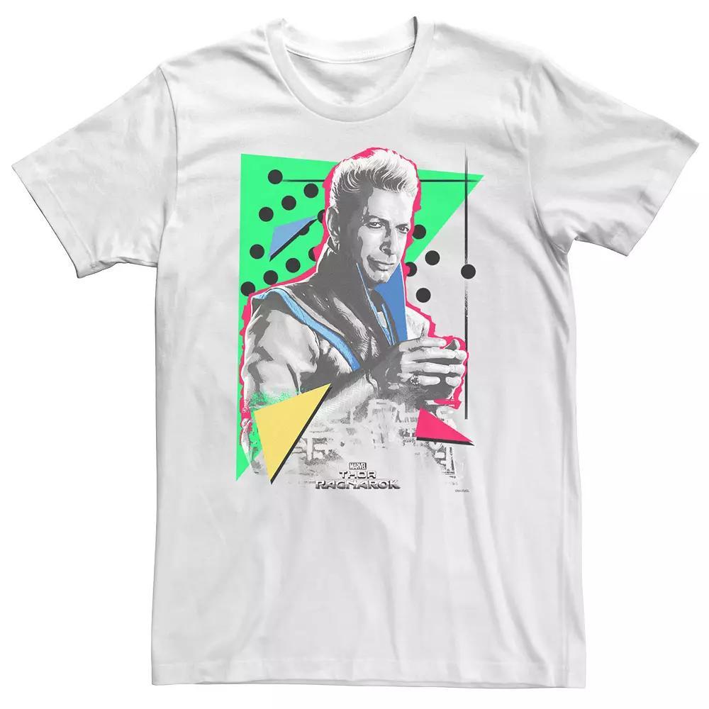 Big & Tall Marvel Thor Ragnarok The Grandmaster 90s Retro Stare Tee, Men's, Size: XXL Tall, White Product Image