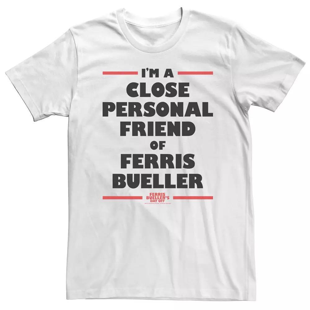 Men's Ferris Bueller's Day Off I'm A Close Personal Friend Tee, Size: Small, White Product Image