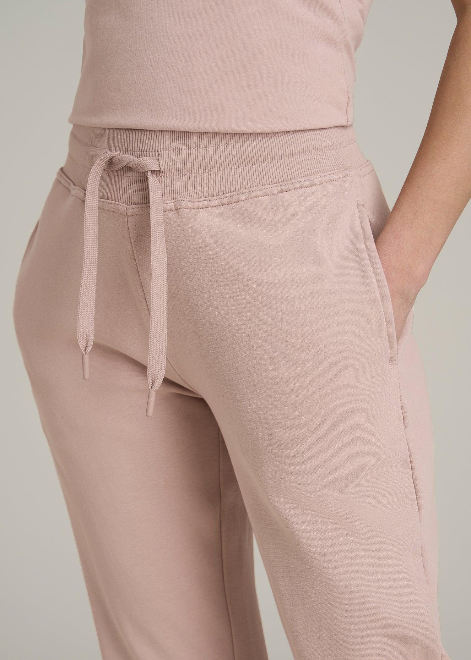 Wearever Fleece Open-Bottom Sweatpants for Tall Women in Desert Rose Female Product Image