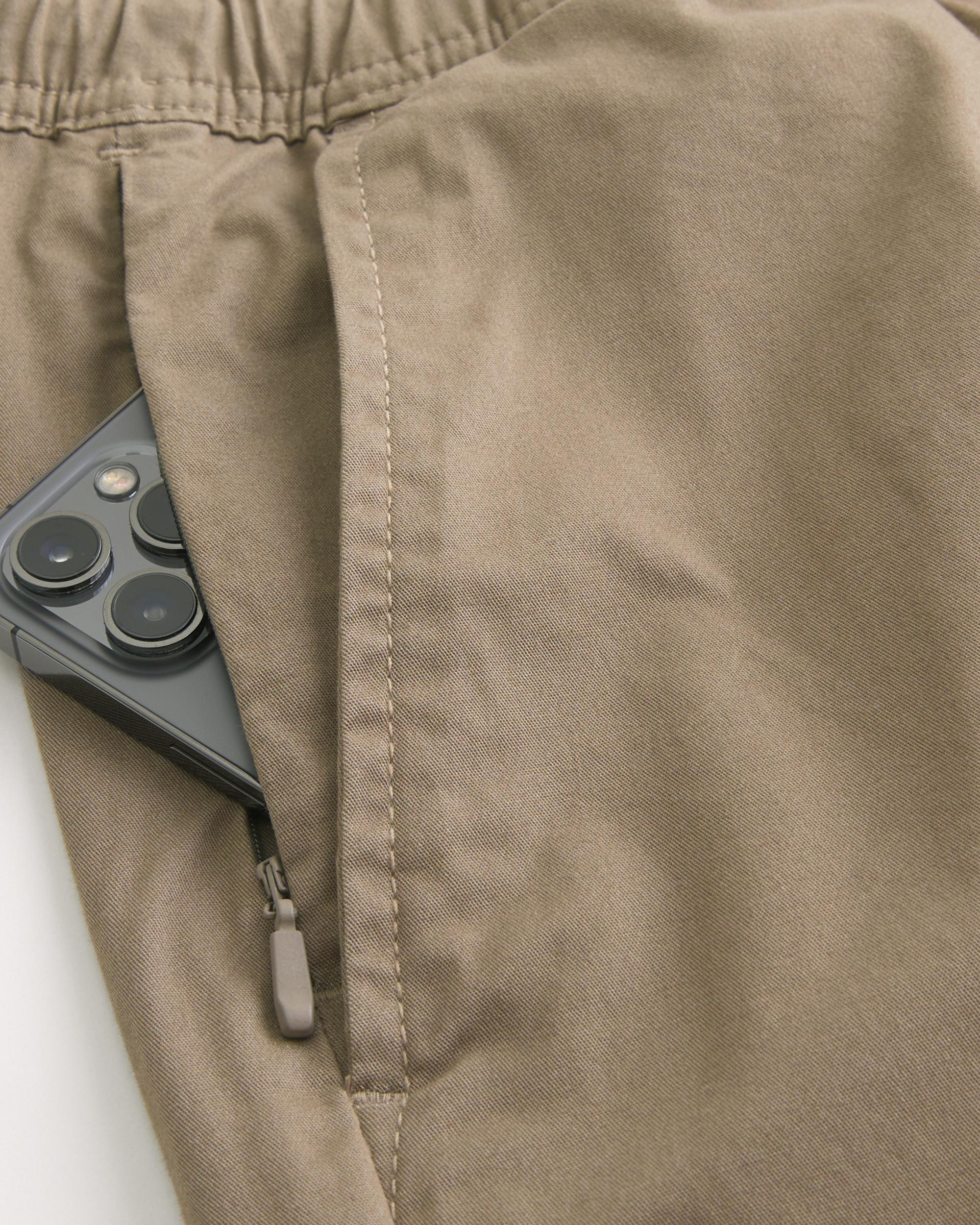 Above-the-Knee Twill Pull-On Shorts Product Image
