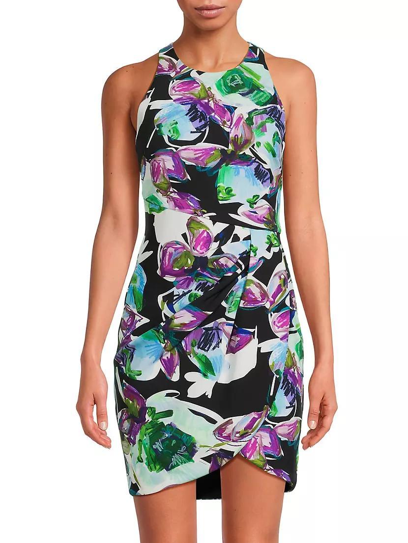 Brett Abstract Floral Minidress Product Image