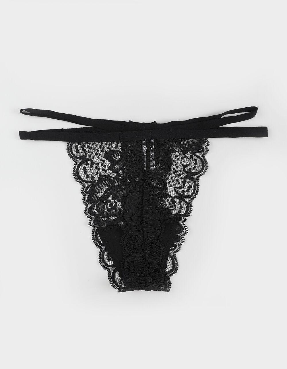 FULL TILT Double Side Strap Lace Thong Product Image