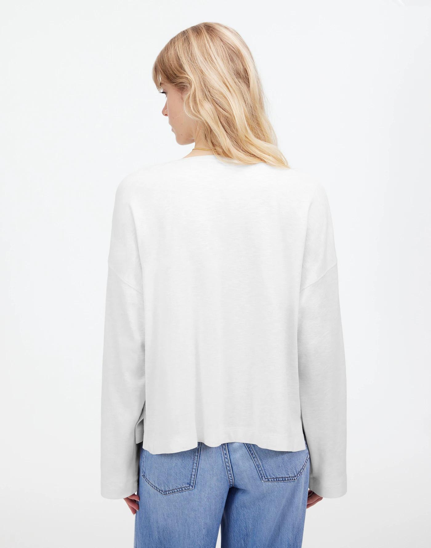 Relaxed Henley Long-Sleeve Tee Product Image