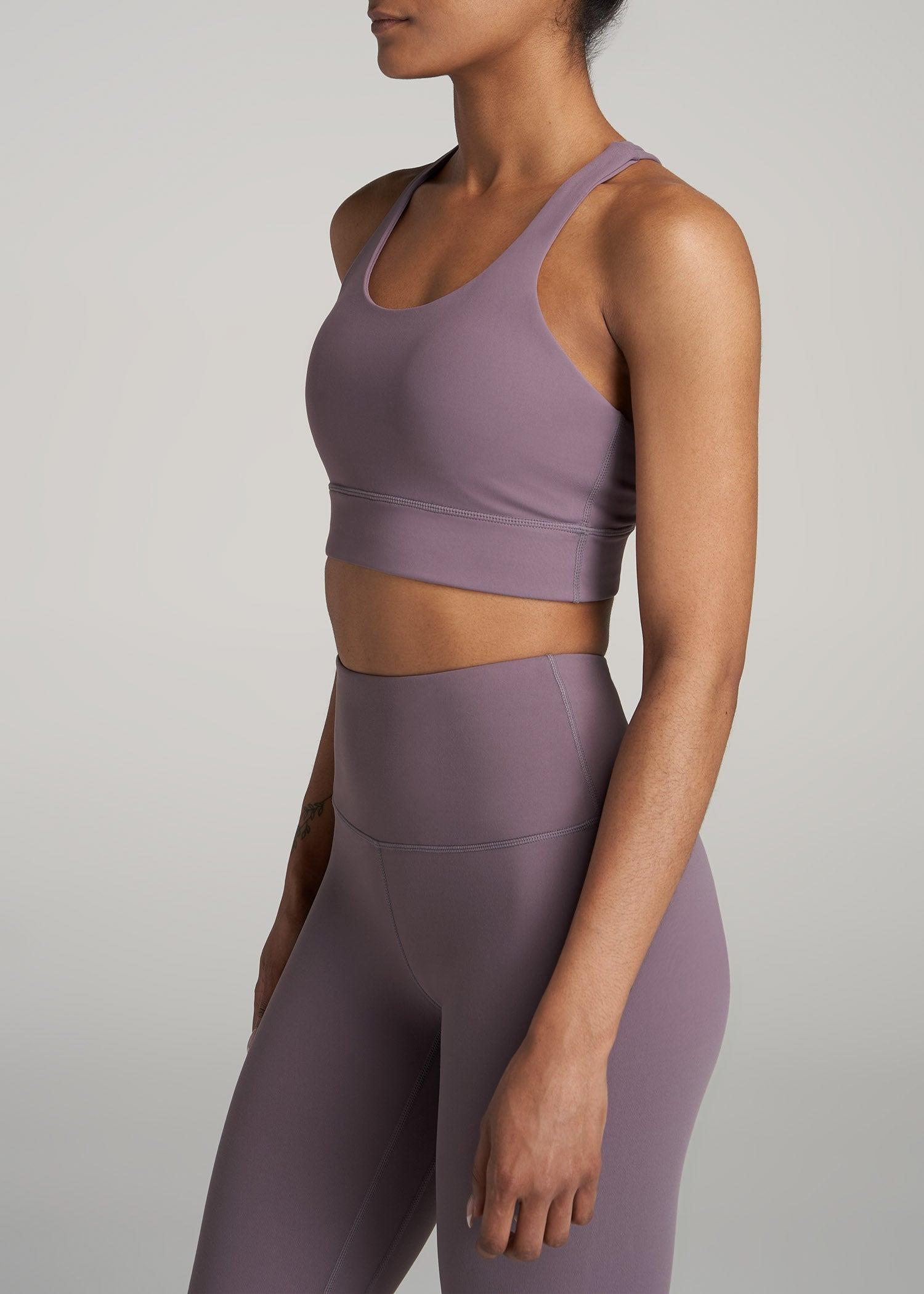 Women's Balance Crisscross Tall Sports Bra in Smoked Mauve Product Image