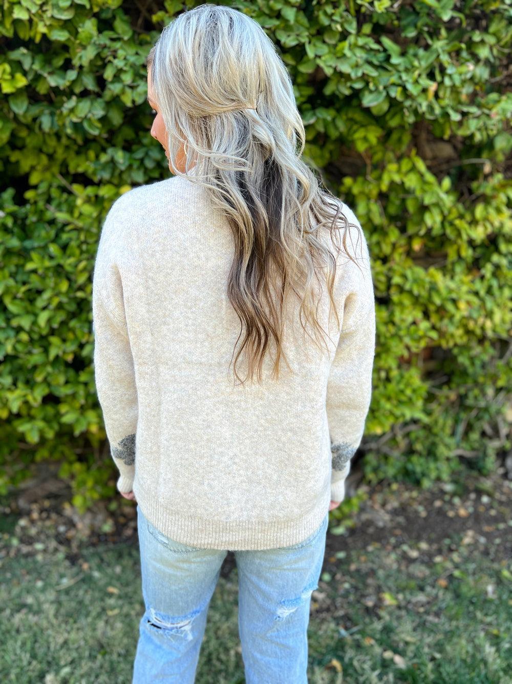 Puff Flower Super Soft Comfy Sweater Top Product Image