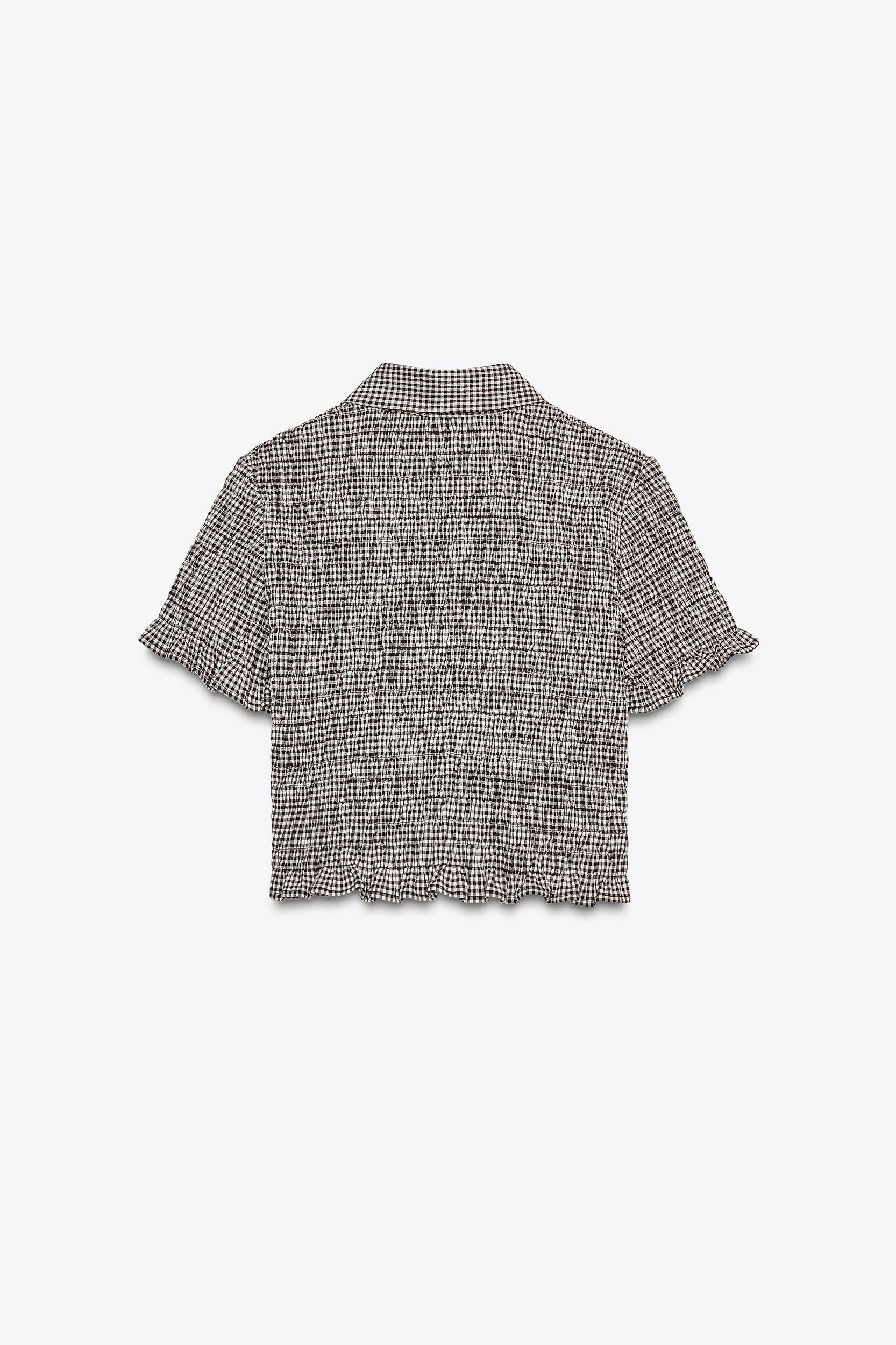 GINGHAM CROP SHIRT Product Image