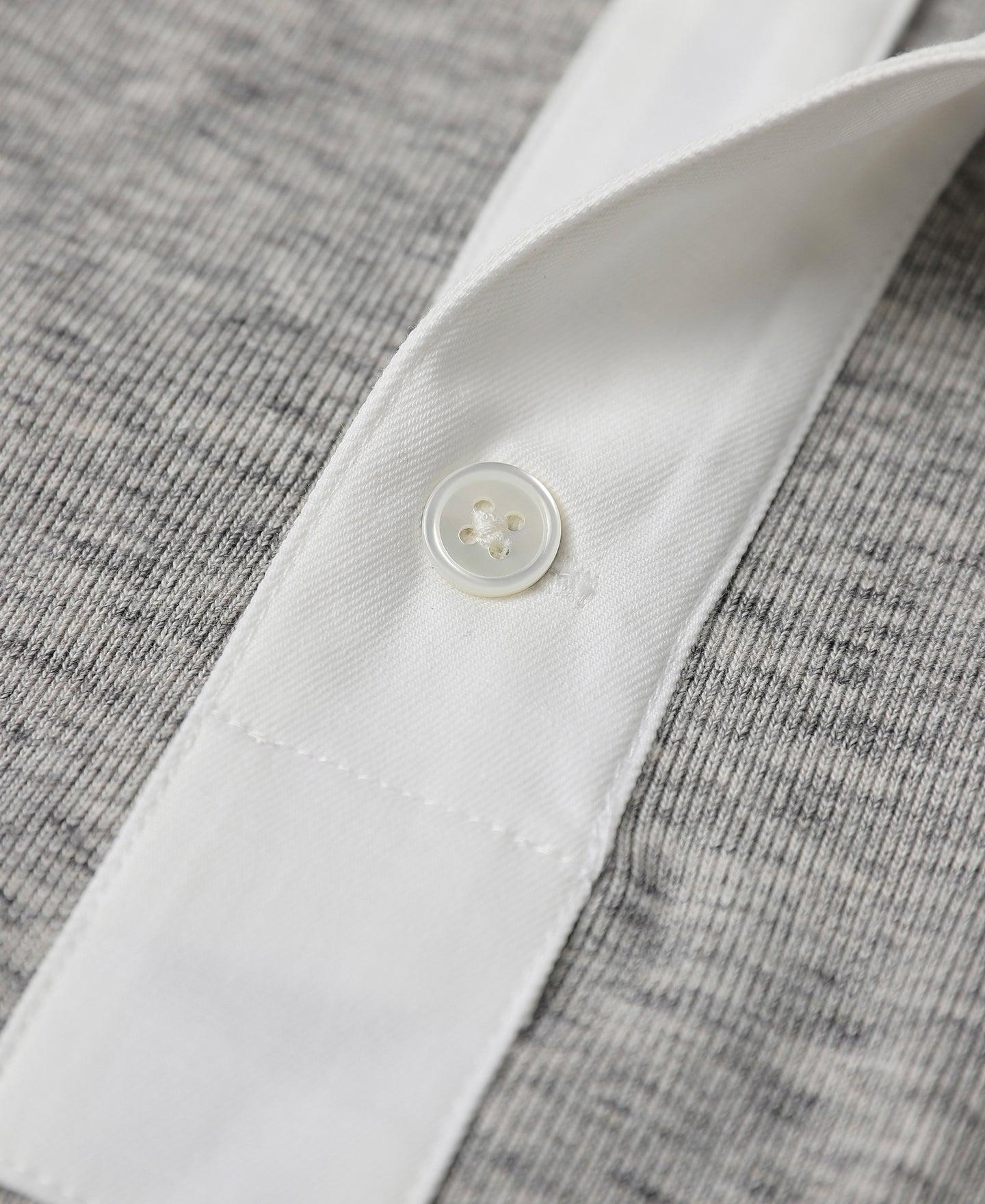 14 oz Side Closing Henley Shirt - Gray Product Image