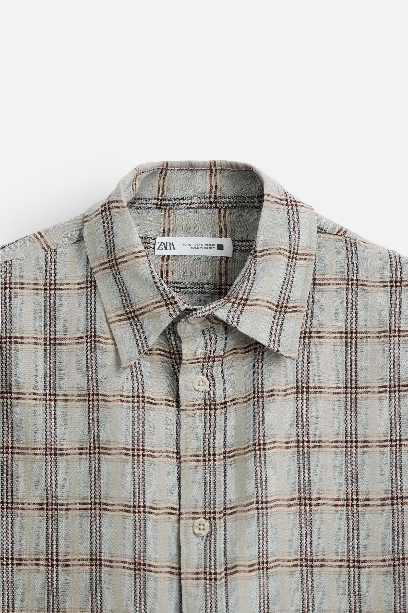 TEXTURED PLAID SHIRT Product Image
