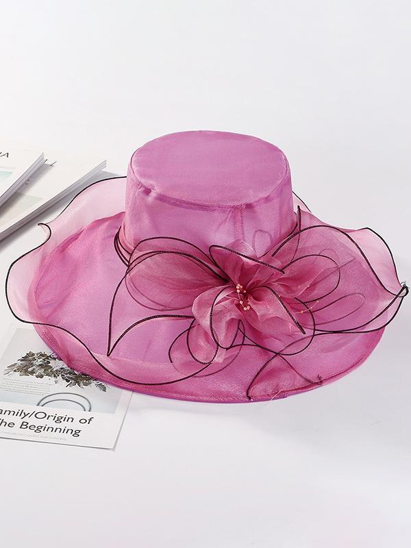 Flower Shape See-Through Split-Joint Sun Hat Product Image
