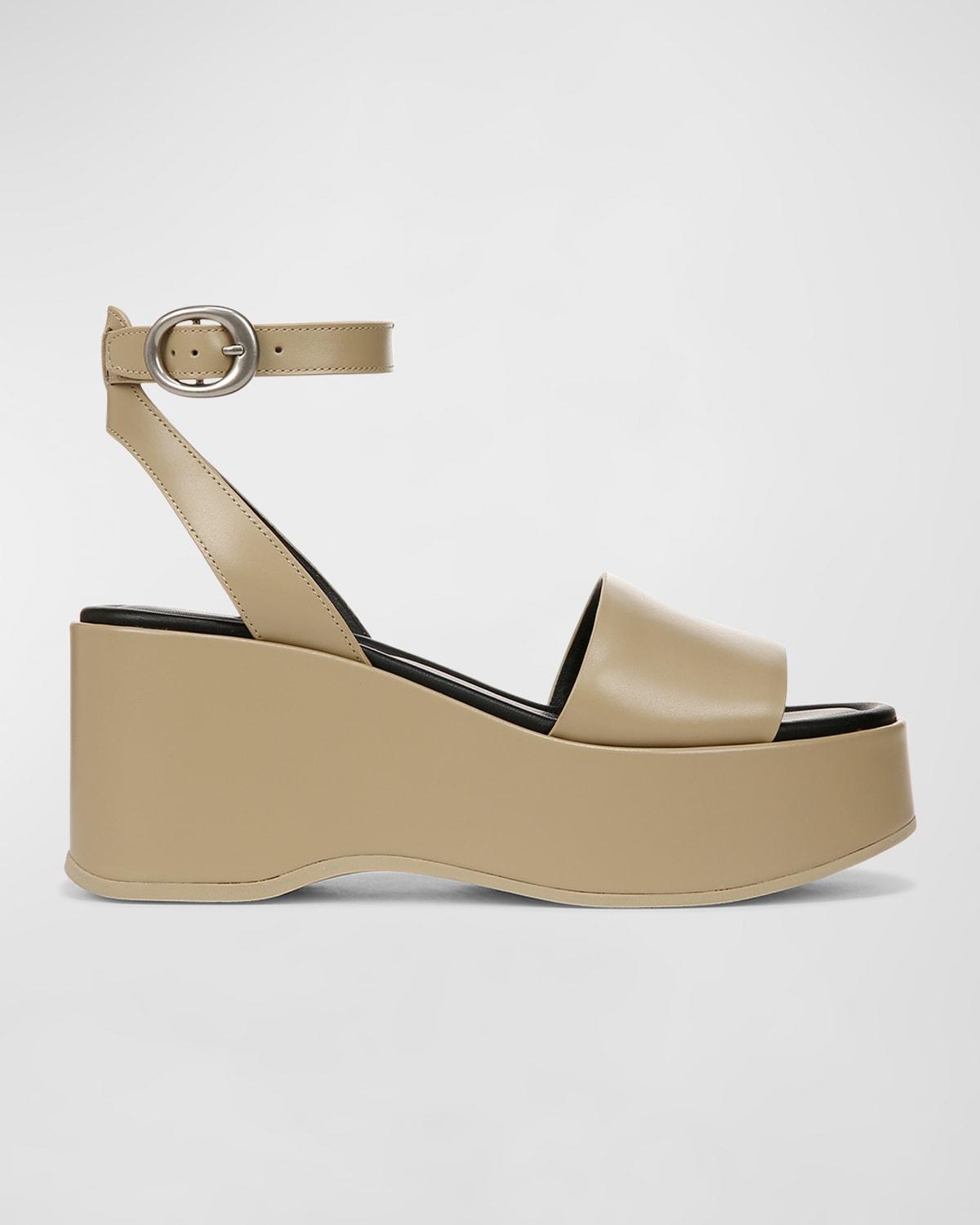 Phillipa Leather Ankle-Strap Platform Sandals Product Image