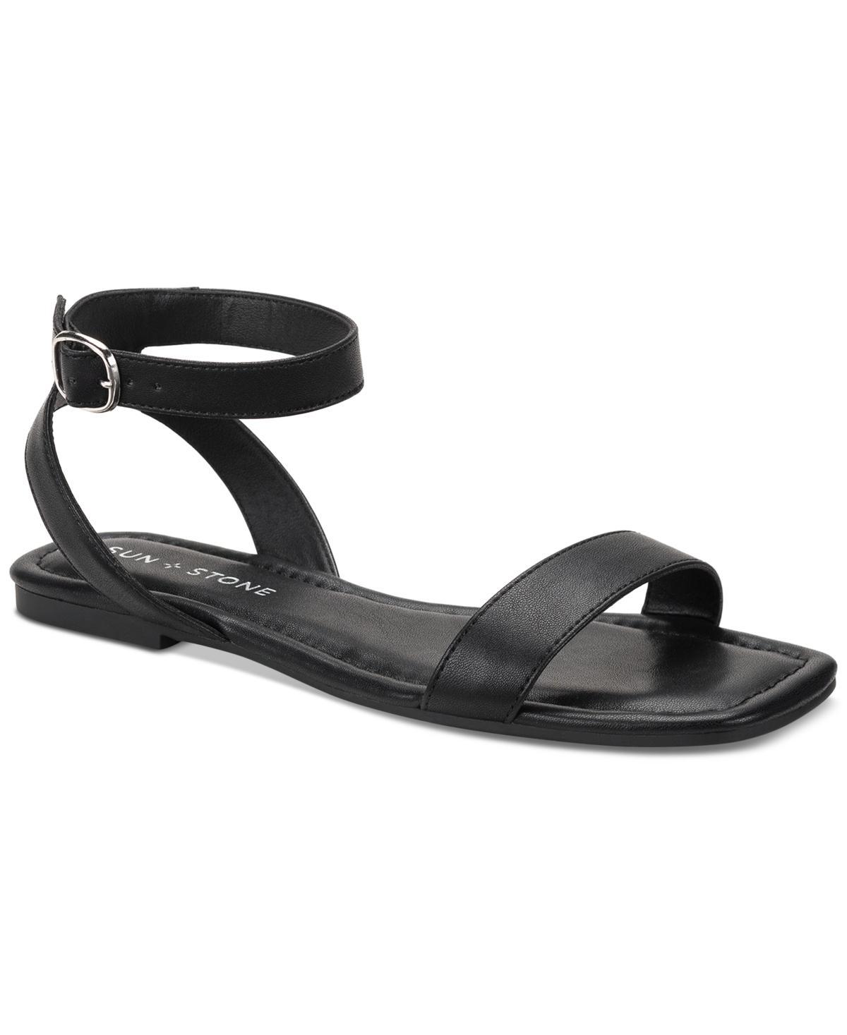 Sun + Stone Womens Quebecc Ankle Strap Flat Sandals, Created for Macys Product Image