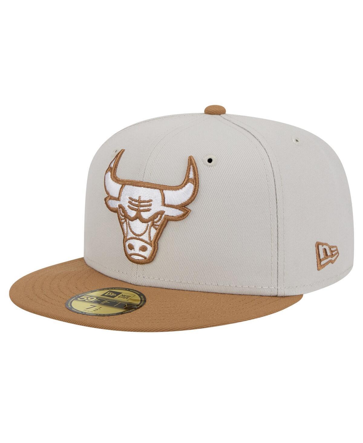 Mens New Era Cream/Tan Chicago Bulls Color Pack 59FIFTY Fitted Hat Product Image