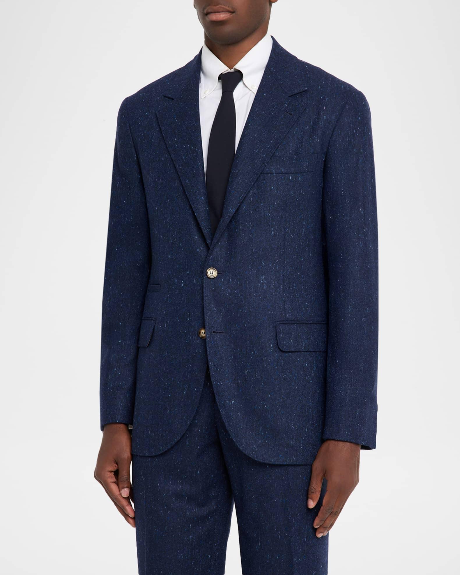 Men's Wool and Cashmere Flecked Two-Piece Suit Product Image