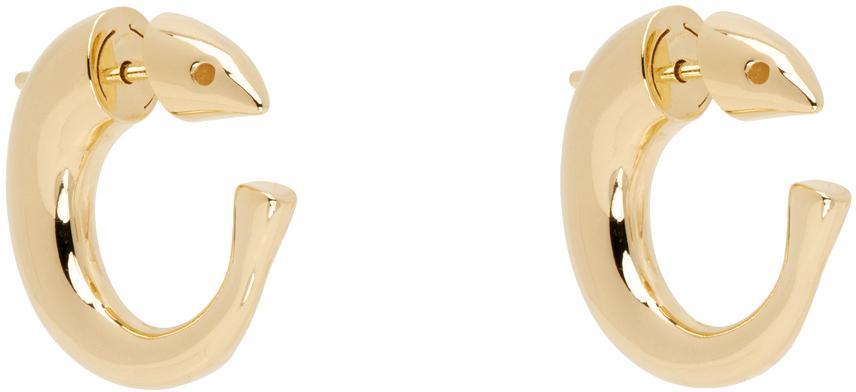 BOTTEGA VENETA Gold Hoop Earrings In 8120 Yellow Gold Product Image