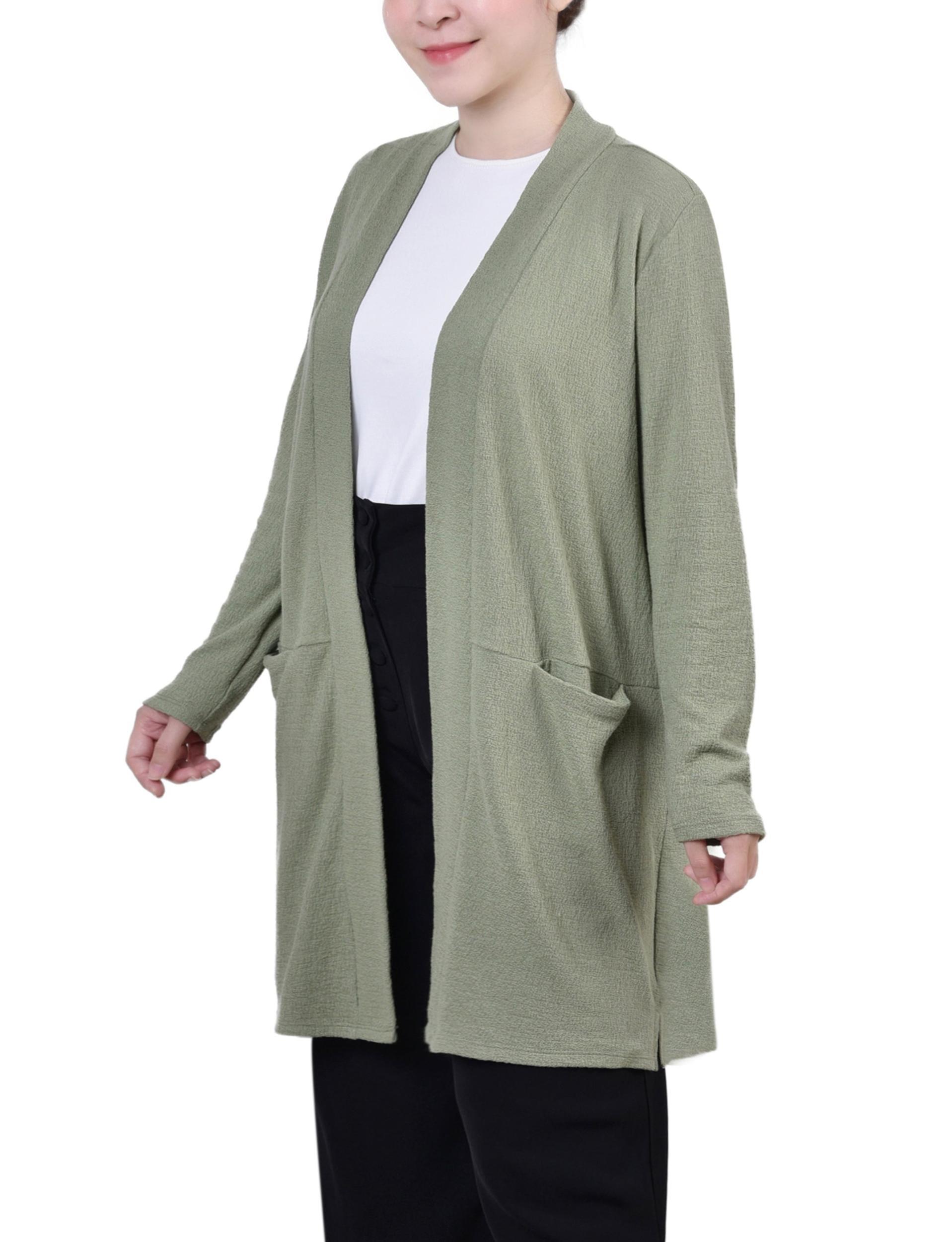 Sage Knee Length Cardigan - Petite Product Image