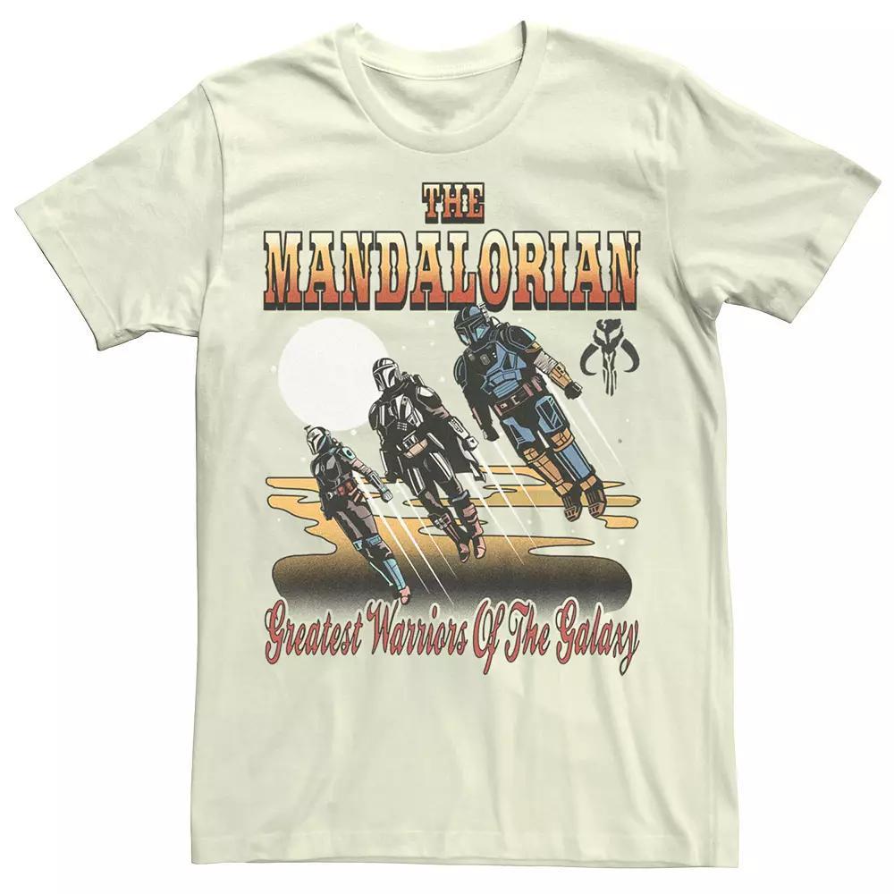 Men's Star Wars The Mandalorian Greatest Warriors Of The Galaxy Tee, Size: XL, Natural Product Image