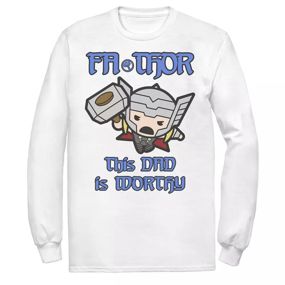 Men's Marvel Fa-Thor Kawaii Thor This Dad Is Worthy Father's Day Tee,  Product Image