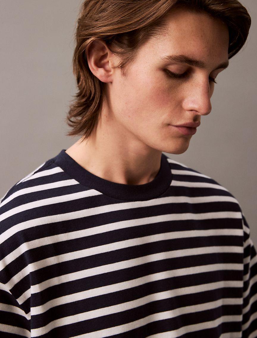 Bold Stripe Jersey Relaxed Tee Product Image