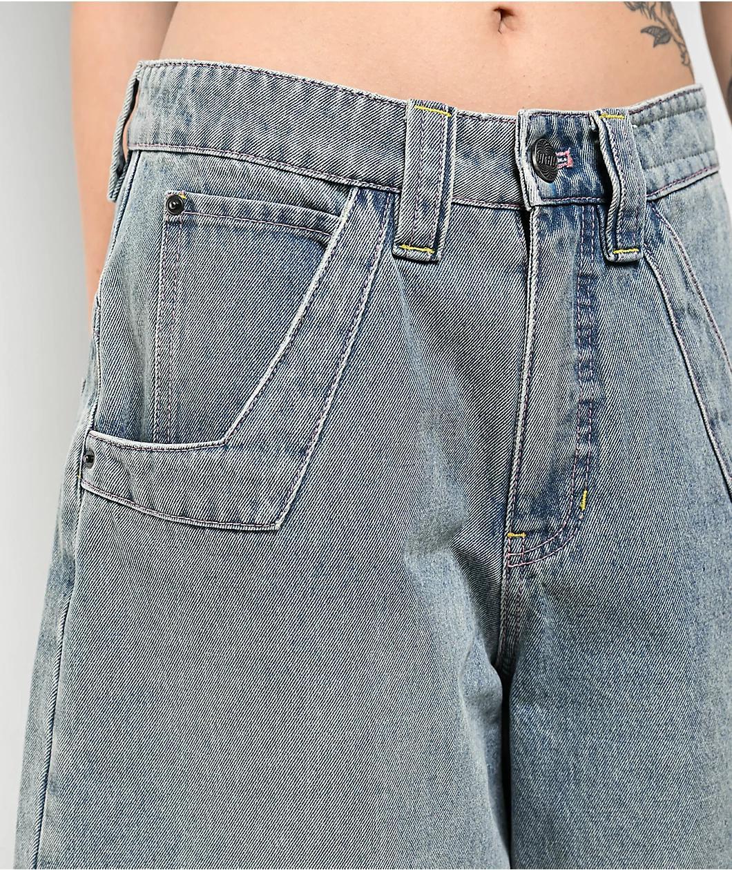 A.LAB Analog Star Cable Denim Shorts Product Image
