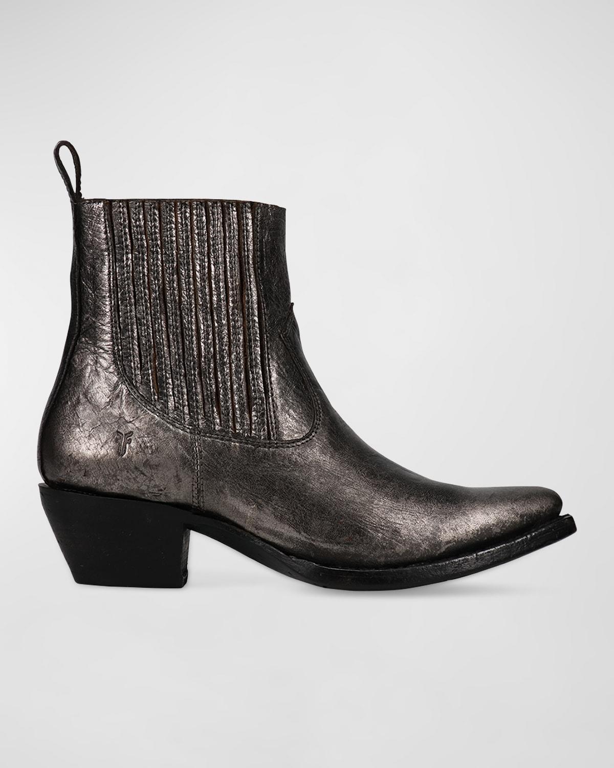 Sacha Leather Western Chelsea Booties Product Image