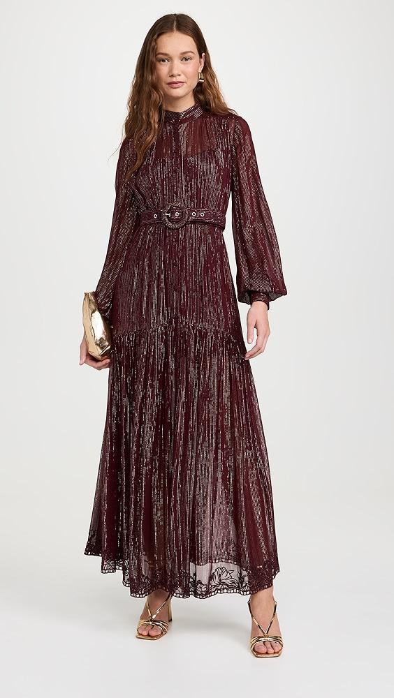 Hemant and Nandita Long Dress With Buckle Belt | Shopbop Product Image