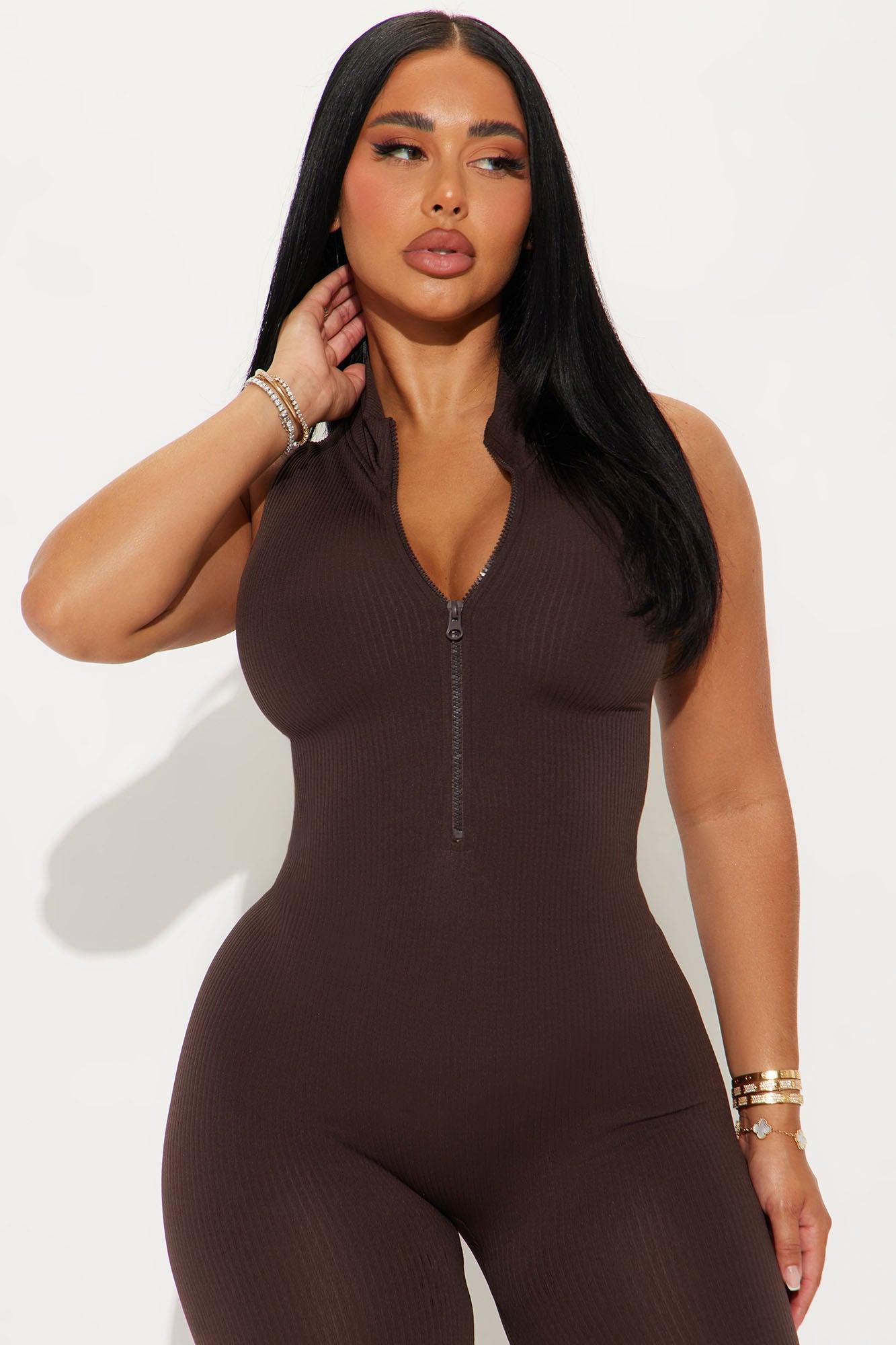 Johanna Seamless Jumpsuit - Brown Product Image