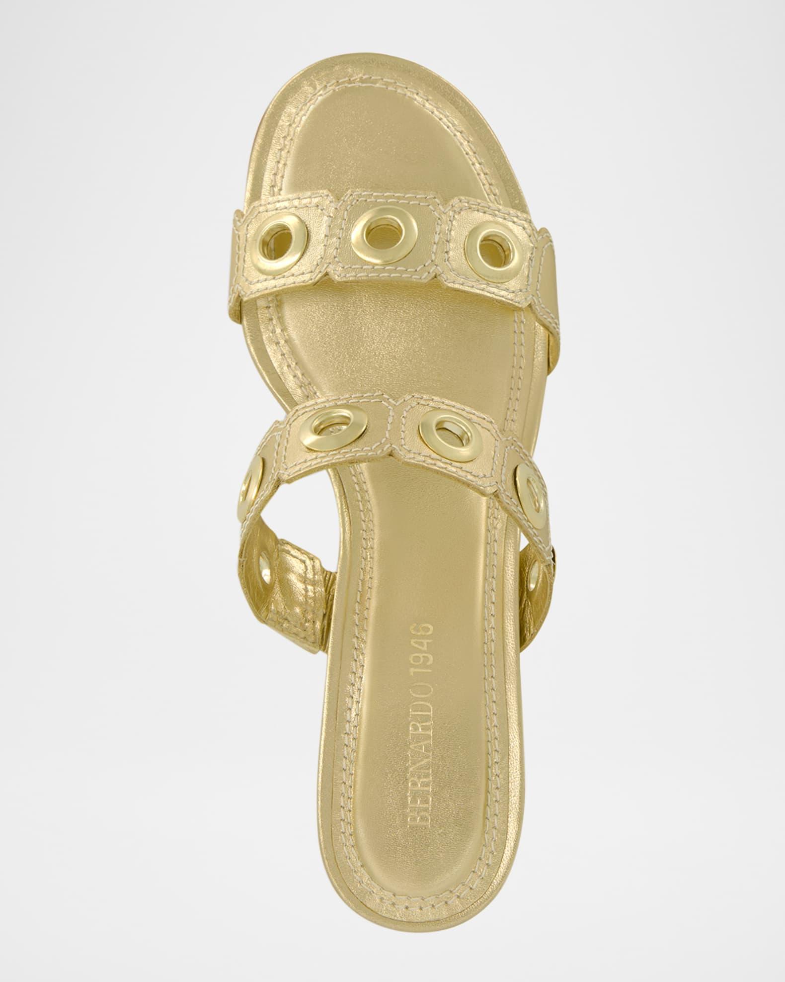 Patra Metallic Dual-Band Slide Sandals Product Image