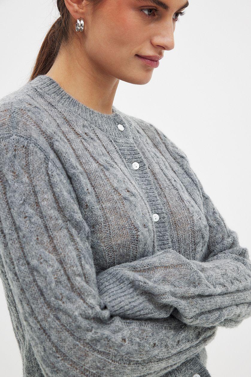 Knitted Cable Cardigan Product Image