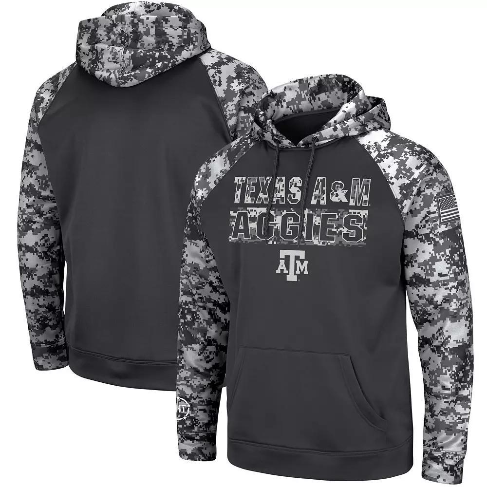 Men's Colosseum Charcoal Texas A&M Aggies OHT Military Appreciation Digital Camo Pullover Hoodie, Size: 2XL Product Image