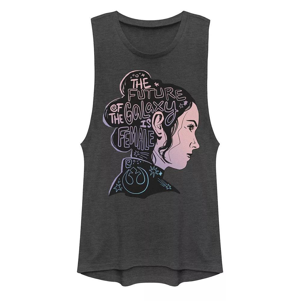 Juniors' Star Wars Rey "The Future Of The Galaxy Is Female" Muscle Tank Top, Girl's,  Product Image