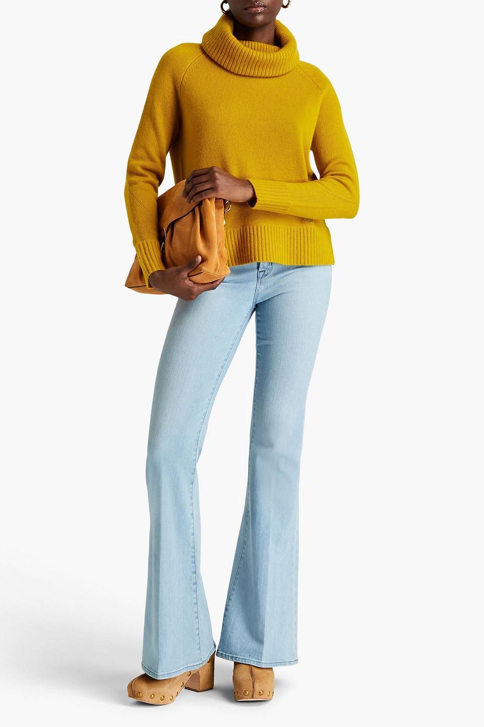 Cashmere Turtleneck Sweater In Mustard Product Image