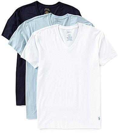 Classic Fit Cotton Wicking V-Neck T-Shirt 3-Pack Product Image