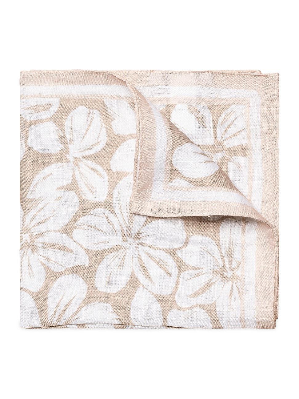 Mens Floral Linen Pocket Square Product Image