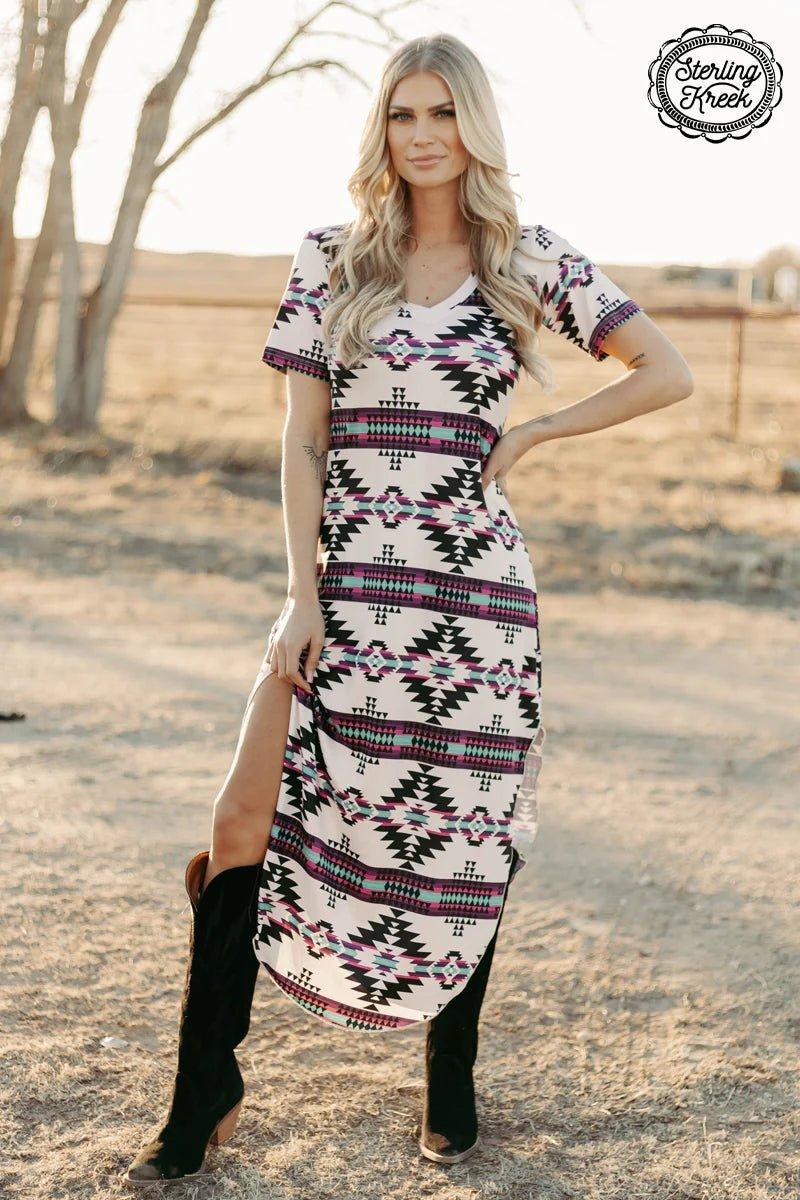 Plus Aztec Outskirts Maxi Dress Product Image