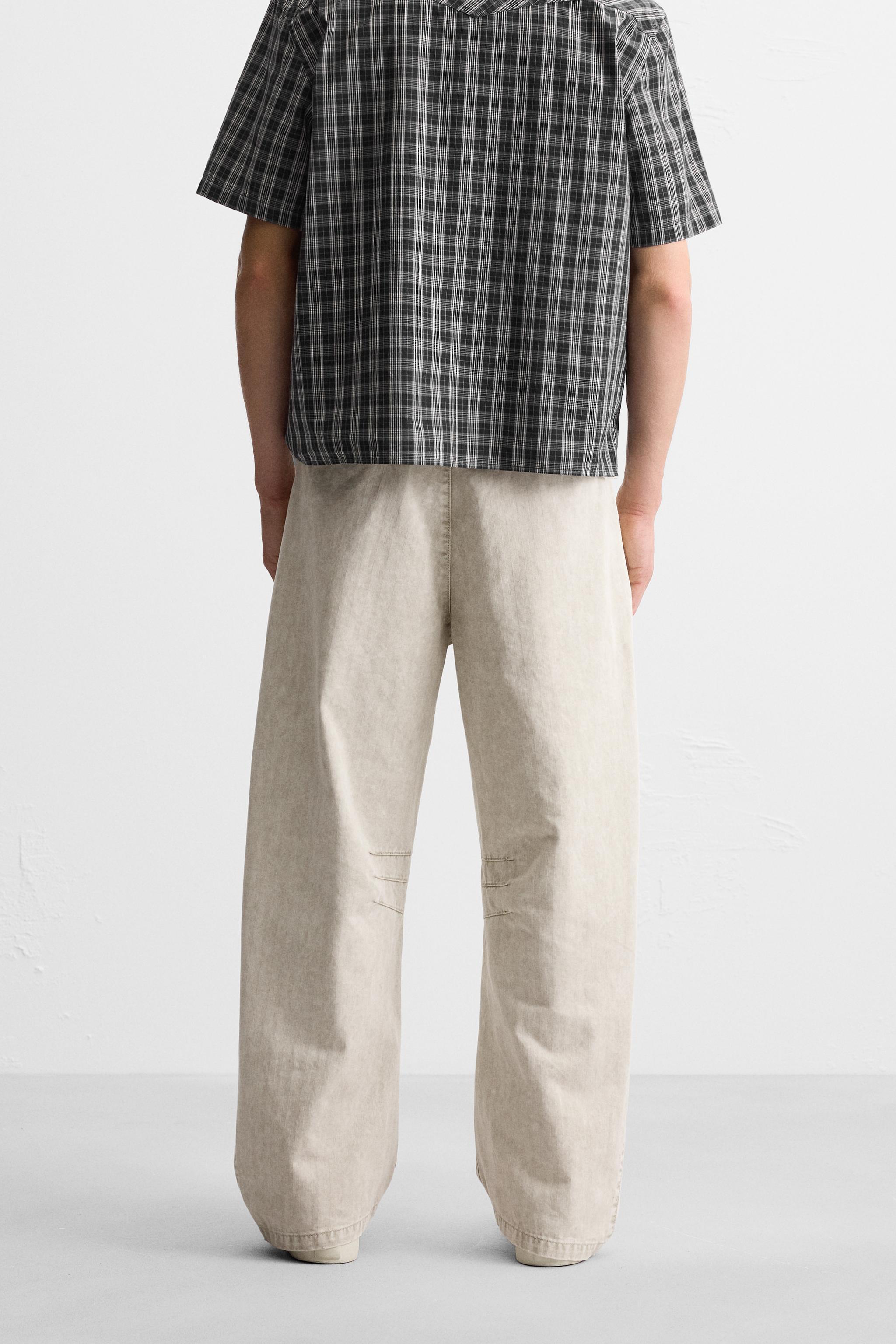 TEXTURED HERRINGBONE PANTS Product Image