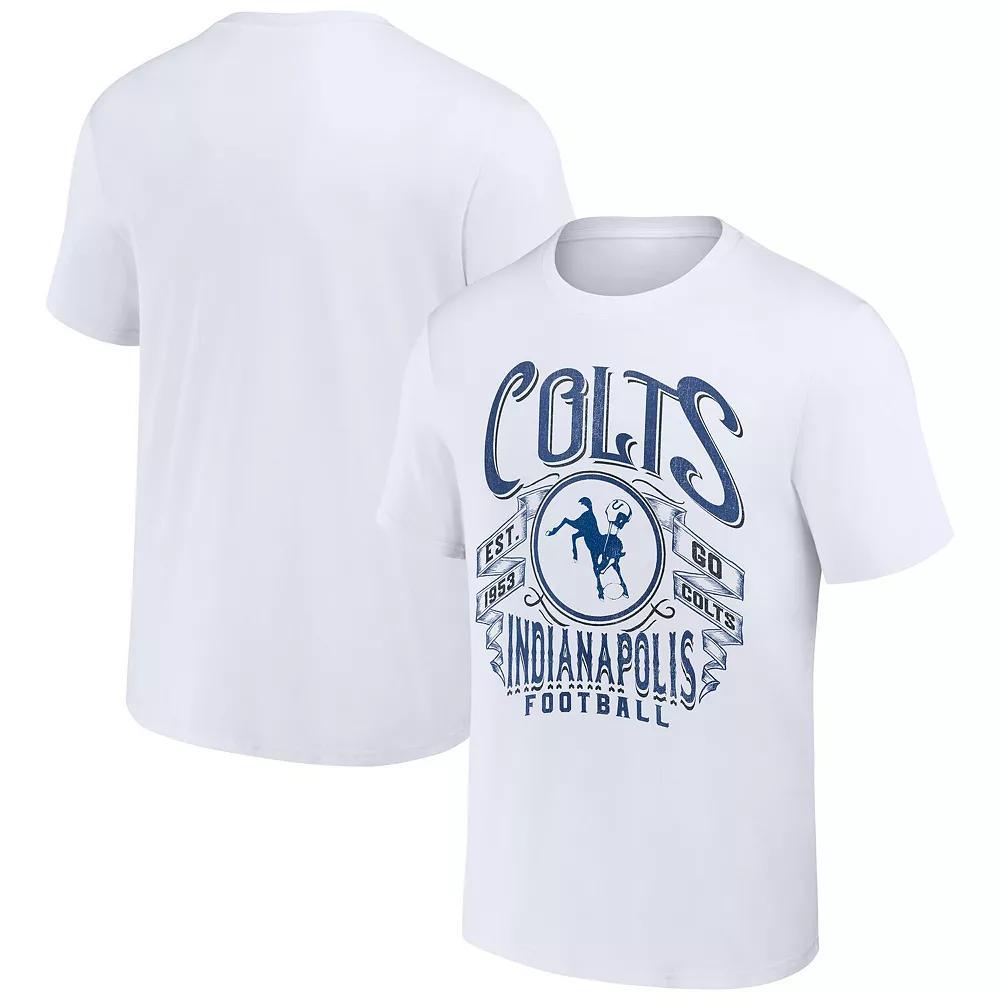 Men's NFL x Darius Rucker Collection by Fanatics White Indianapolis Colts Vintage Football T-Shirt,  Product Image