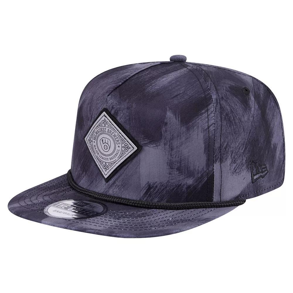 Men's New Era Navy Milwaukee Brewers Printed Golfer Snapback Hat, Blue Product Image