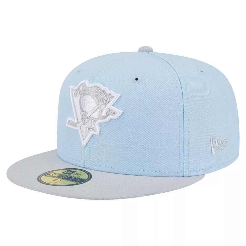 Men's New Era Light Blue/Gray Pittsburgh Penguins Color Pack Two-Tone 59FIFTY Fitted Hat,  Product Image