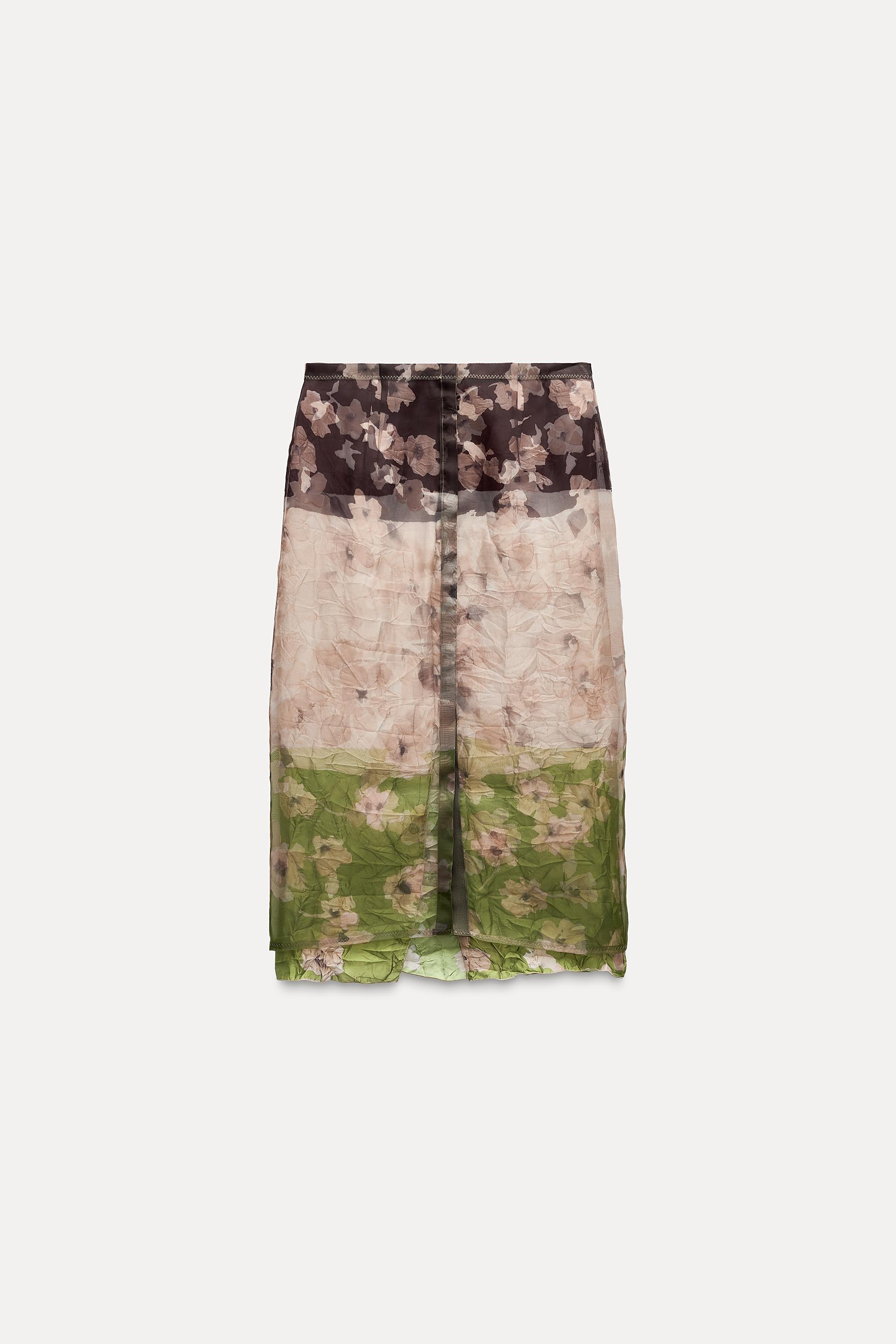 PRINTED ORGANZA SKIRT ZW COLLECTION Product Image