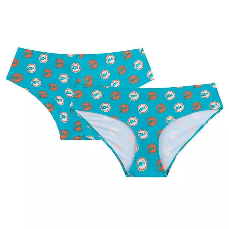 Womens Concepts Sport Aqua Miami Dolphins Record Allover Print Knit Panty Turquoise A Product Image